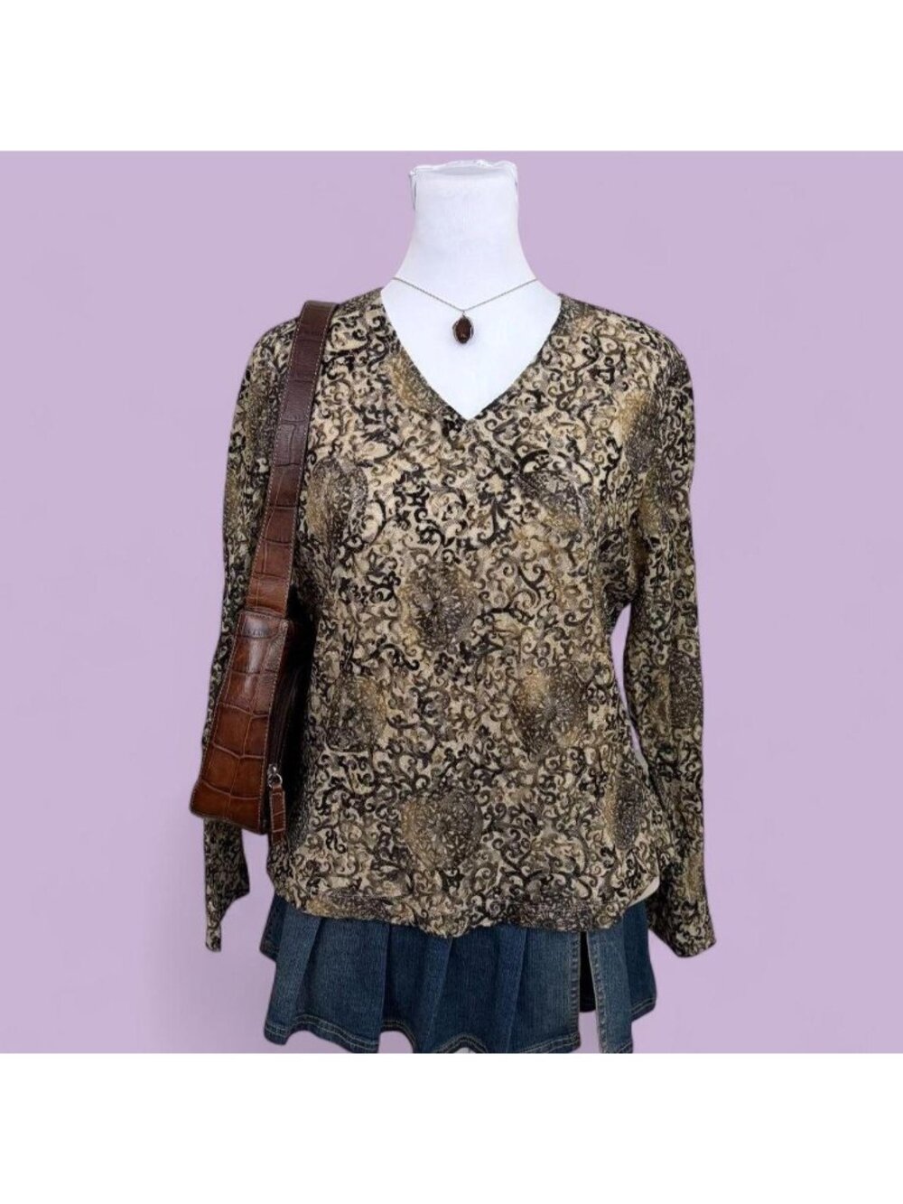 90s floral lace whimsygoth top